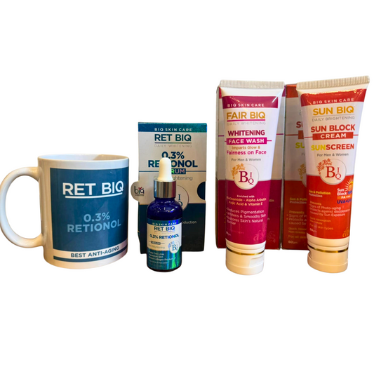Retinol Glow Pack – Serum, Face Wash & Sunblock + Free Mug Gif